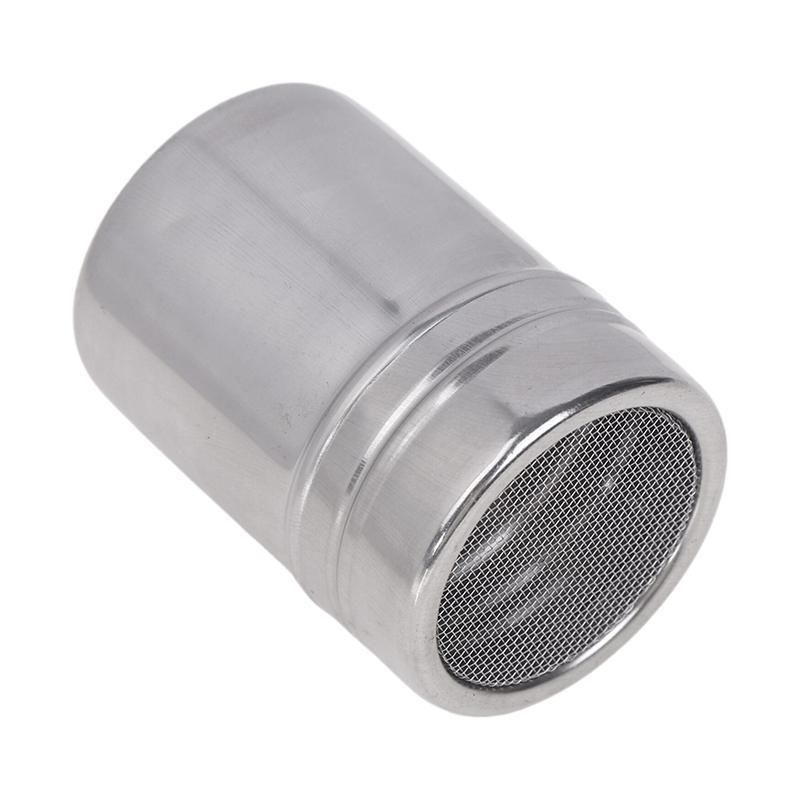 1 Stück Edelstahl Kaffee Shaker Kakao Schokolade Mehl Puderzucker Sieb Filter mit Deckel Küche Kuchen BBQ Küchenwerkzeuge