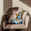 Indian God Lord Krishna  Throw Pillow Case For 45*45cm,55*55cm,30*30cm For Home Bedroom Decoration And Protector