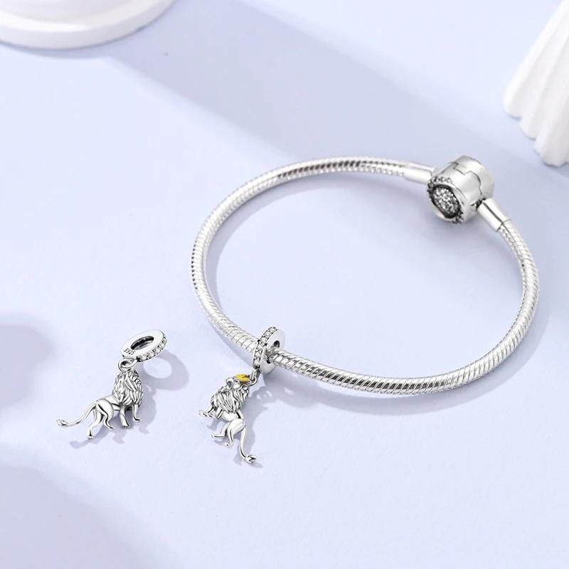 Powerful Crown Lion Pendants Plata R Original Beads Fit Originalcharms Bracelet Beads Jewelry Gifts For Women