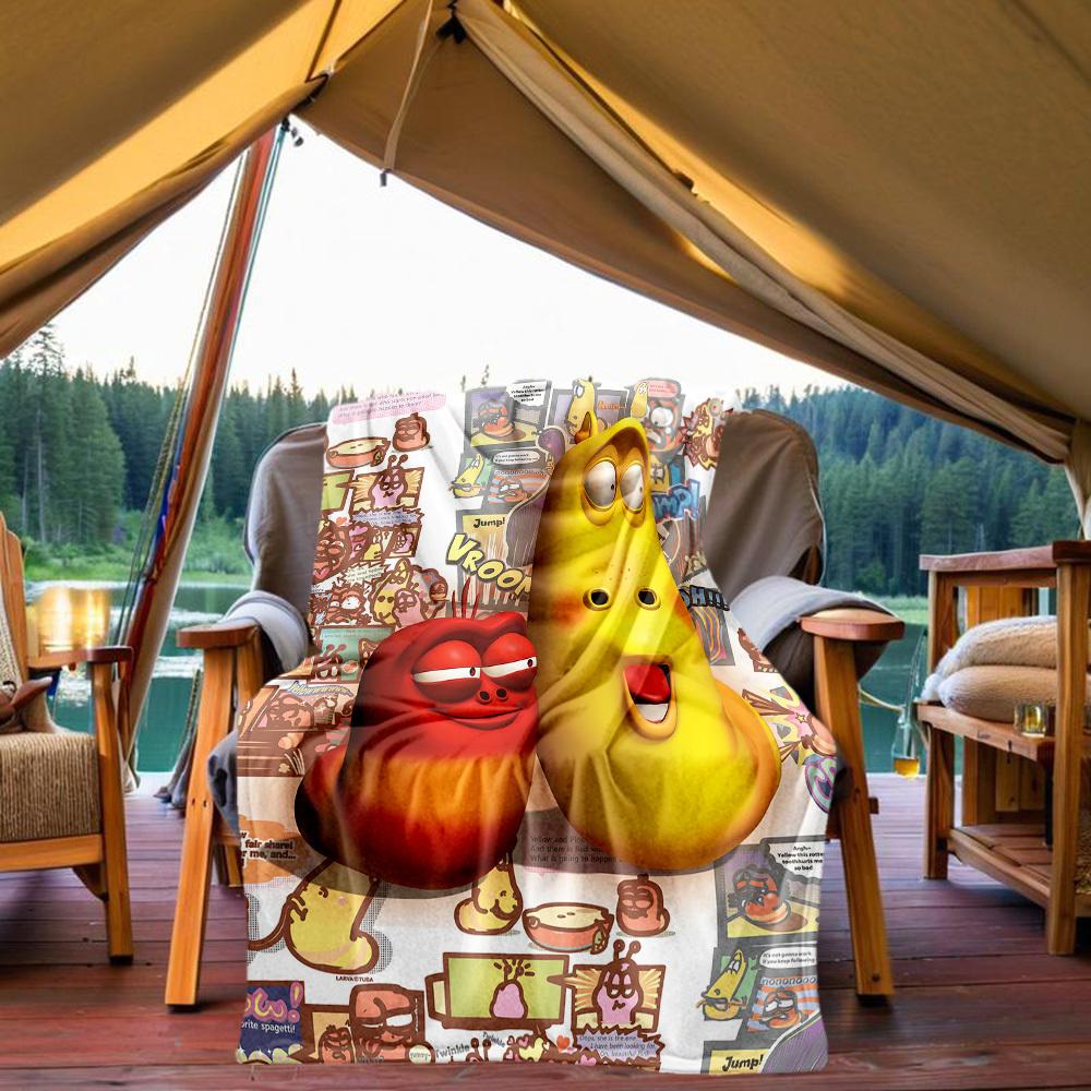 1 Stück Larva Love Outdoor-Decke Leichte Flanelldecke, Ganzjahresnutzung für Sofa, Bett, Reisen, Camping, Wohnzimmer, Büro, Couch062