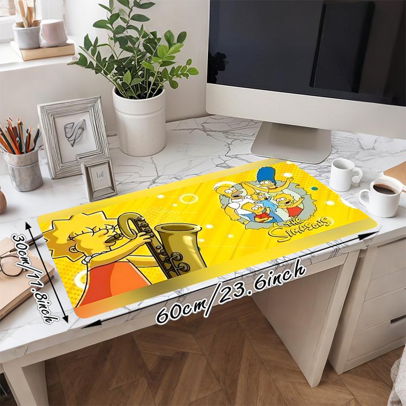 1Pc Simpsons Band Performance Gaming Mouse Pad Keyboard Desk Mat Non-slip Rubber Lock Edge Waterproof Computer Mousepad for Office Home Decor Y110