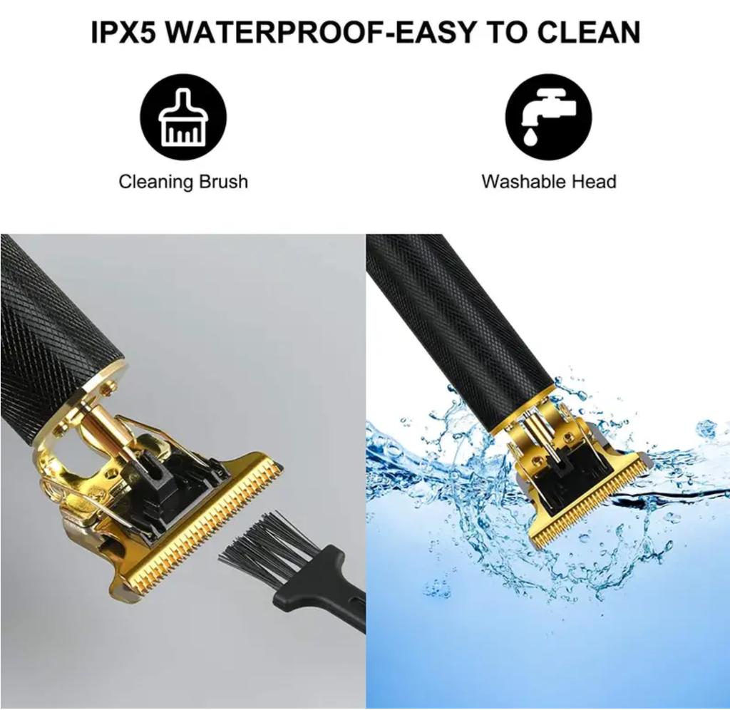 Retro Spiral T9 Hair Clipper Men Electric Shaver Rechargeable Beard Hair Cutting Machine