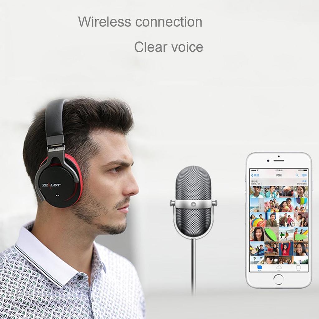 Galaxy para iPhone Zealot B5 Headband Bluetooth Stereo Music Headset Galaxy para iPhone Zealot B5 Headband Bluetooth Stereo Music Headset