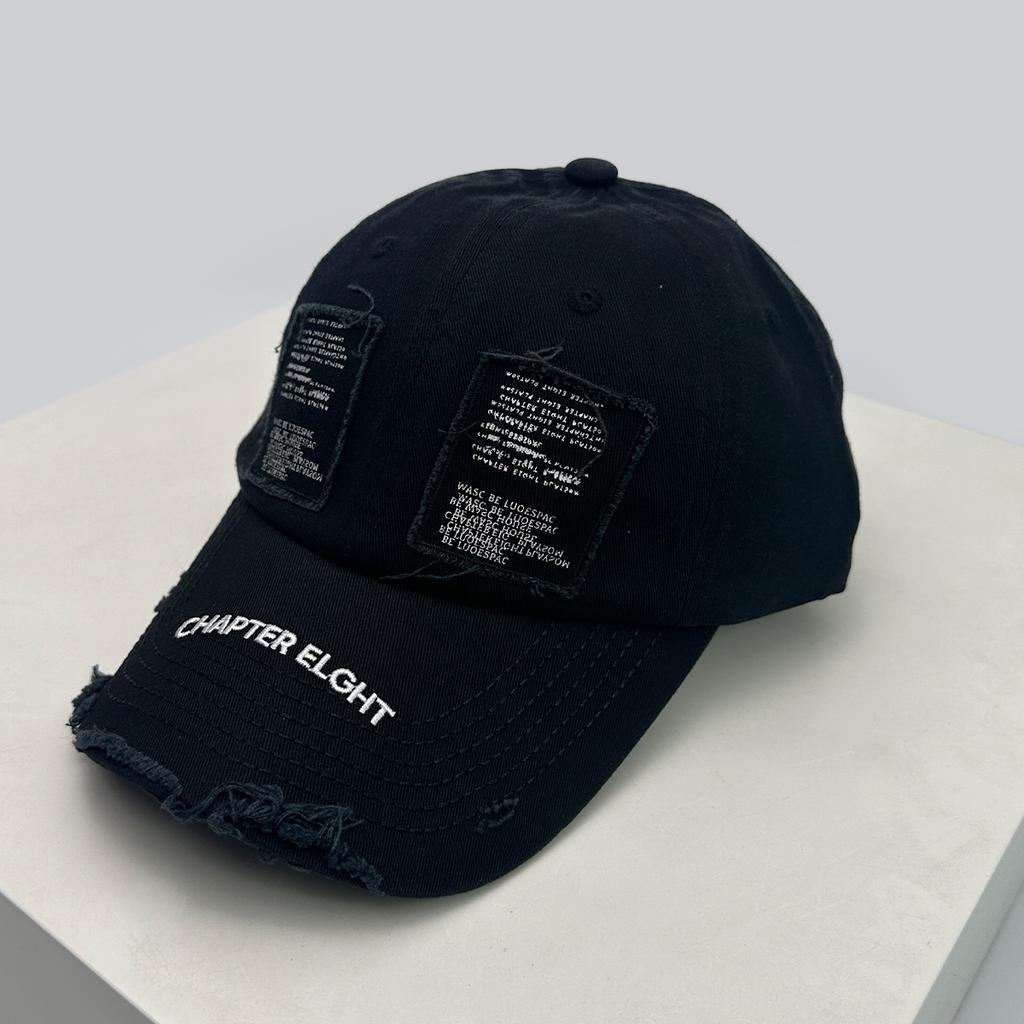 And Women Personalized Letter Print Broken Style Baseball Caps Sun Protection Street Style All-Match Distressed Peaked Hats Hip Hop Fashion Outdoor