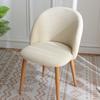 Shell Chair Cover Household Light Luxury Modern Ins Soft Chair Cover Curved Back Chair Set Chair Pass