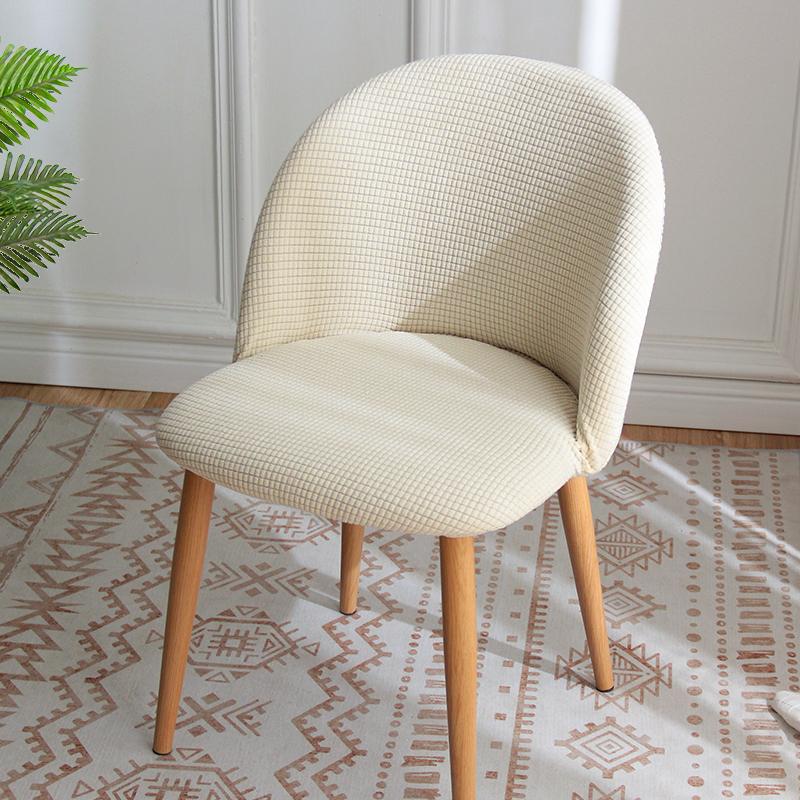 Shell Chair Cover Household Light Luxury Modern Ins Soft Chair Cover Curved Back Chair Set Chair Pass