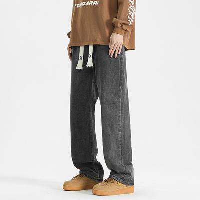 Gerade Jeans Herren Frühling und Herbst Vielseitig Locker High Street Weitbeinige Hosen Lässige Lange Hosen Herren