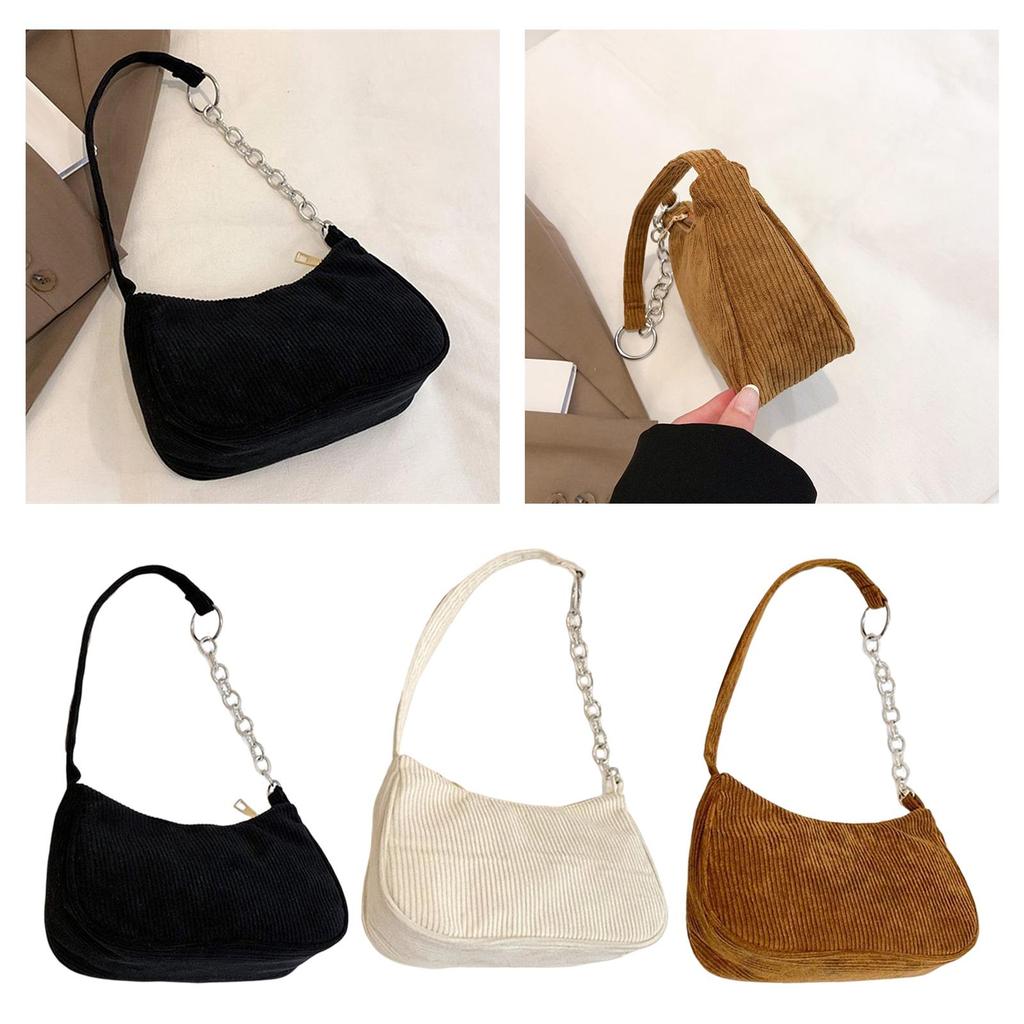 Casual Dumpling Bun Purse, Lady Vacation Beach Satchels, Travel Bag, Tote Pouch Girls Corduroy