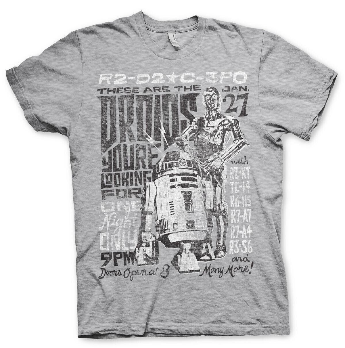 SALE Officially Licensed Star Wars Droids Night Mens T-Shirt L