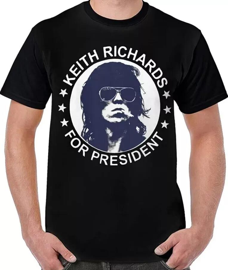 Футболка унисекс с коротким рукавом Keith Richards For President Все размеры S