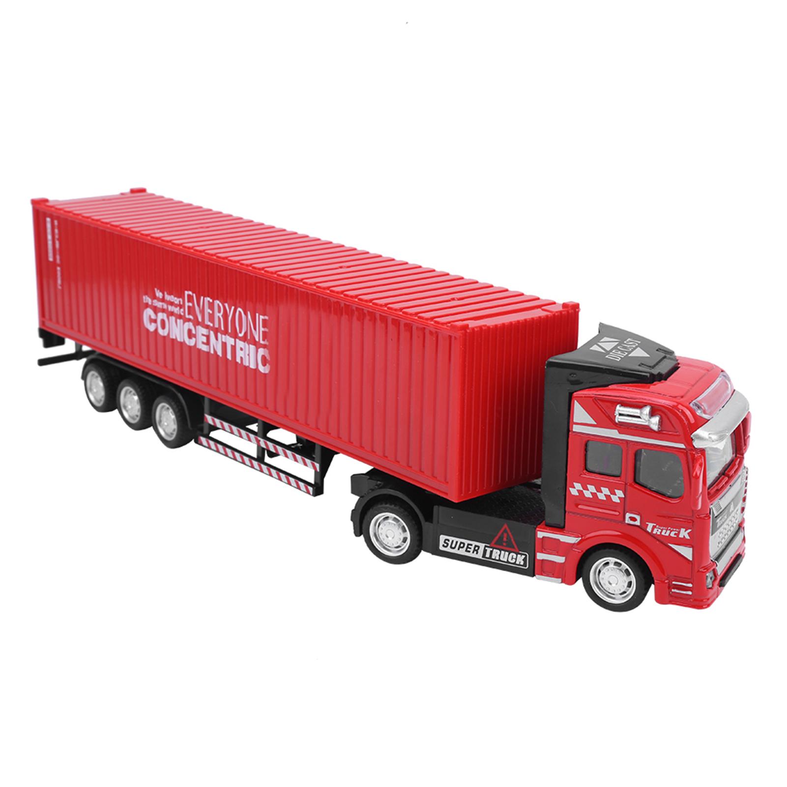 ZK30 1: 48 Alloy Container Truck Model Toy Highly Simulation Children Car Toys VehicleRed Container Truck Model красный