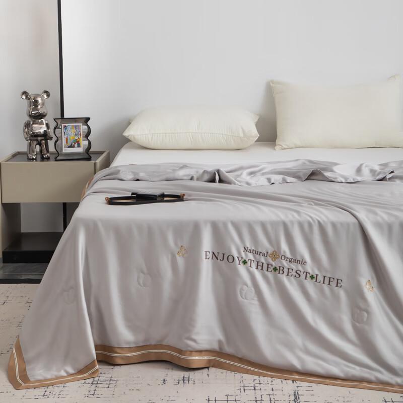 MUJI Smooth Breathable Tencel Embroidered Mulberry Silk Quilt