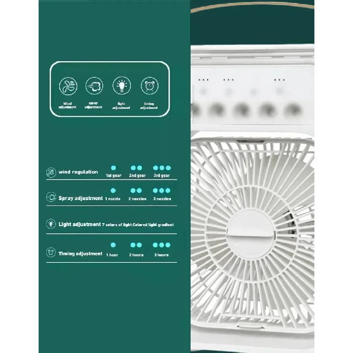 MIJIA 3-in-1 Portable Humidifying Fan Air Conditioner With LED Night Light Household Small Air cooler Office Adjustable