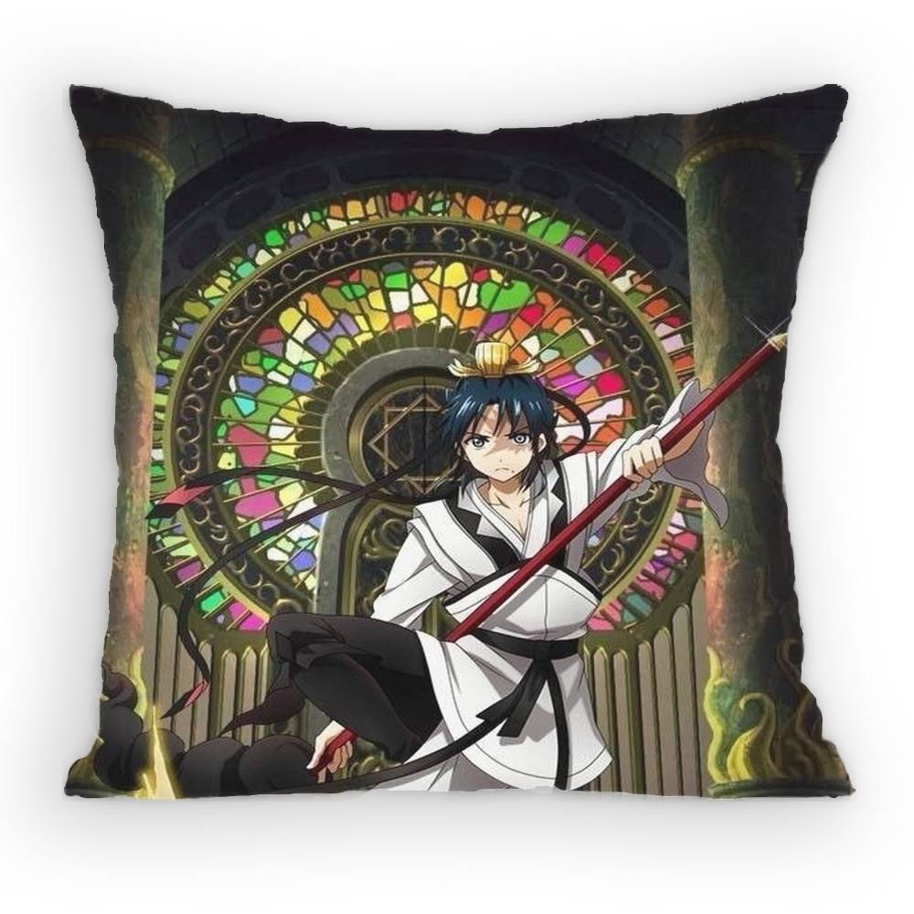 Magi The Labyrinth of Magic Anime Pillow Case Sofa Living Room Bedroom Headboard Backrest Cushion Square Cushion Nap Time