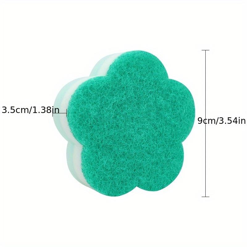 5 10pcs Blue Flower Sponge, Cleaning Sponge, Double Sided Scouring Pad, Household Cleaning, Dishwashing Sponge, High End Kitchen Sponge,
