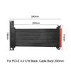 TEUCER PCI-E 4.0 X16 Riser Cable Video Card E M I Shielded High-Speed Flexible Extender PCI Express Gen 4 GPU Extension Cord