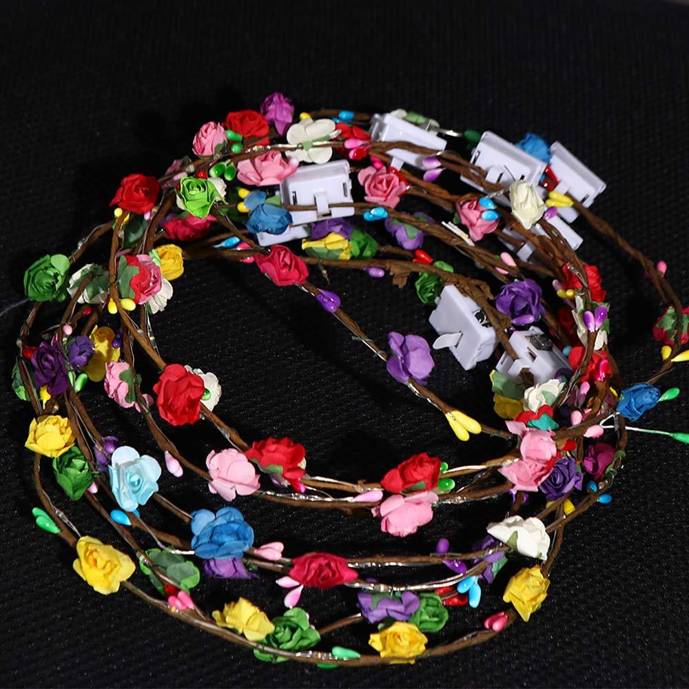 Party Luminous Seaside Vacation Wreath Headband Beach Headband Flower Crowns Glowing Wreath