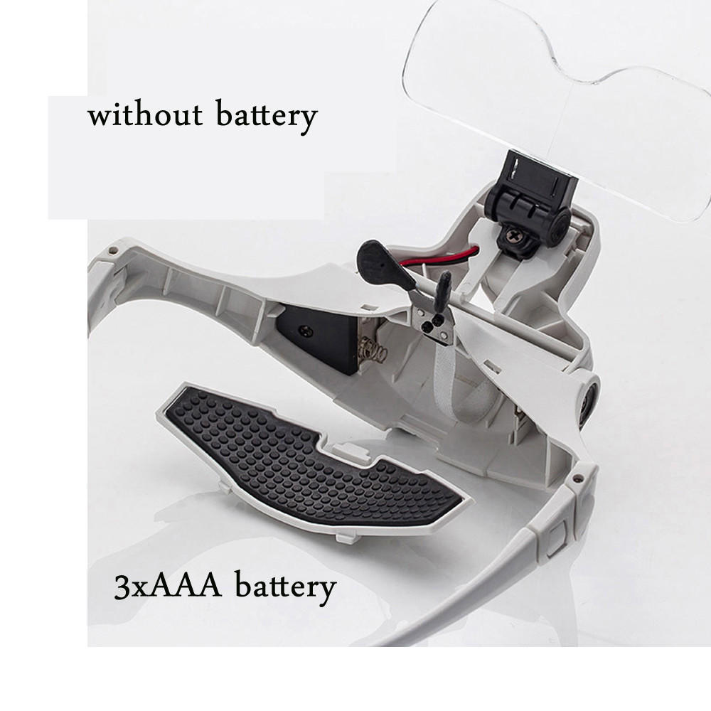 

Окуляри зі світлодіодною лупою та лупою білий