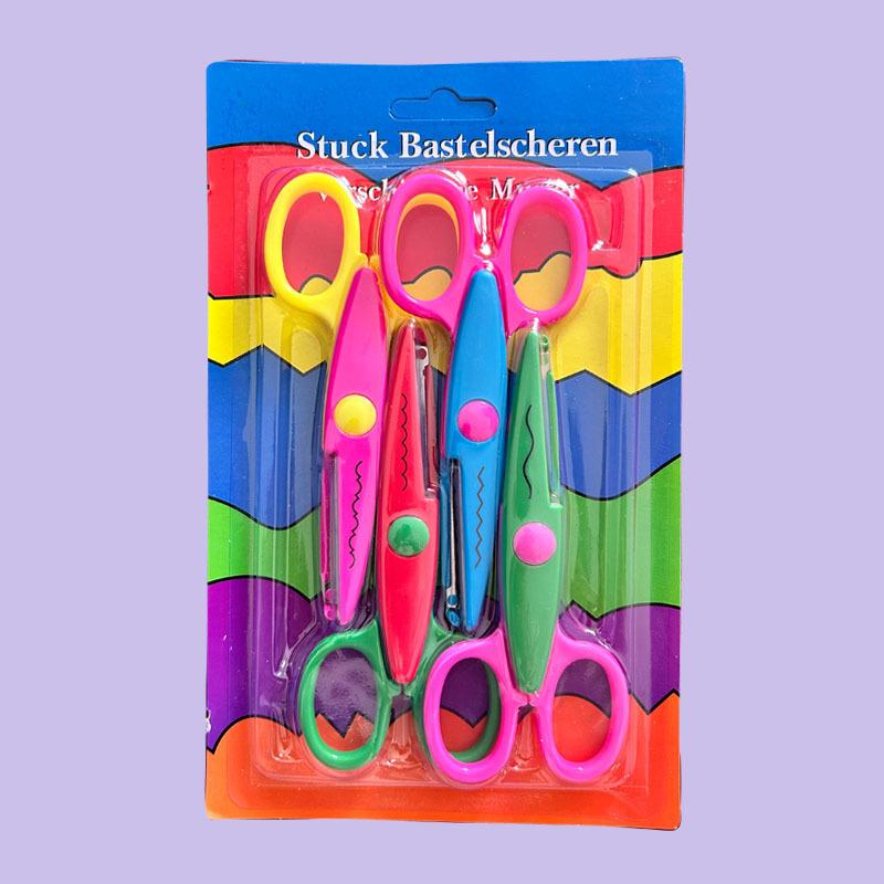Set da 2/3/4 Pezzi Forbici con Motivo Ondulato Taglierina per Carta Strumenti Fai-da-te Artigianato su Carta Biglietti Foto Forbici Regali per Bambini Forniture per Ufficio