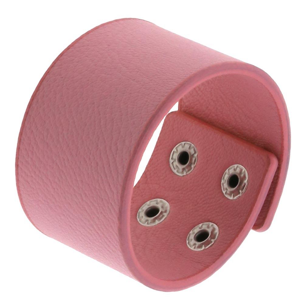 Bransoletka ze stali nierdzewnej na zatrzask: Punkowa gotycka bransoletka ze skóry PU