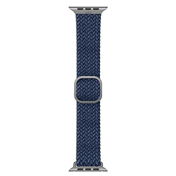 Uniq Pasek Aspen Apple Watch 40/38/41Mmseries 1/2/3/4/5/6/7/8/9/Se/Se2 Braided Niebieski/Oxford Blue