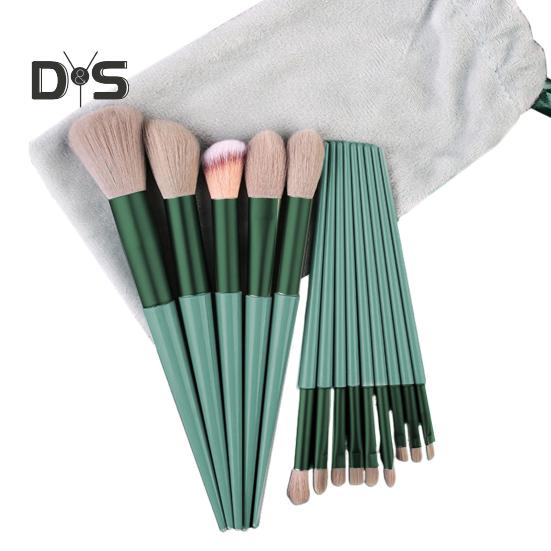 13Pcs/Set Makeup Brush Kit Portable Professional Foundation Loose Powder Blush Eyeshadow Concealer Lip Eyebrow Blending Cosmetic Brush Tools