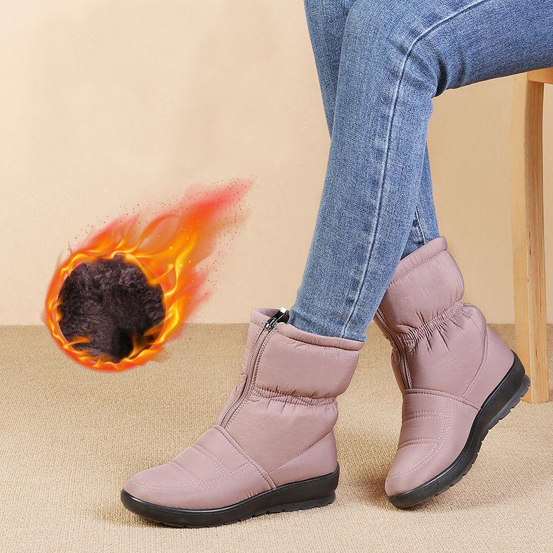 2025 Winter Shoes Colorful Modern Fashion Women Snow Boots Flat Non-slip Waterproof Women Ankle Boots Warm Plush Plus Size 41