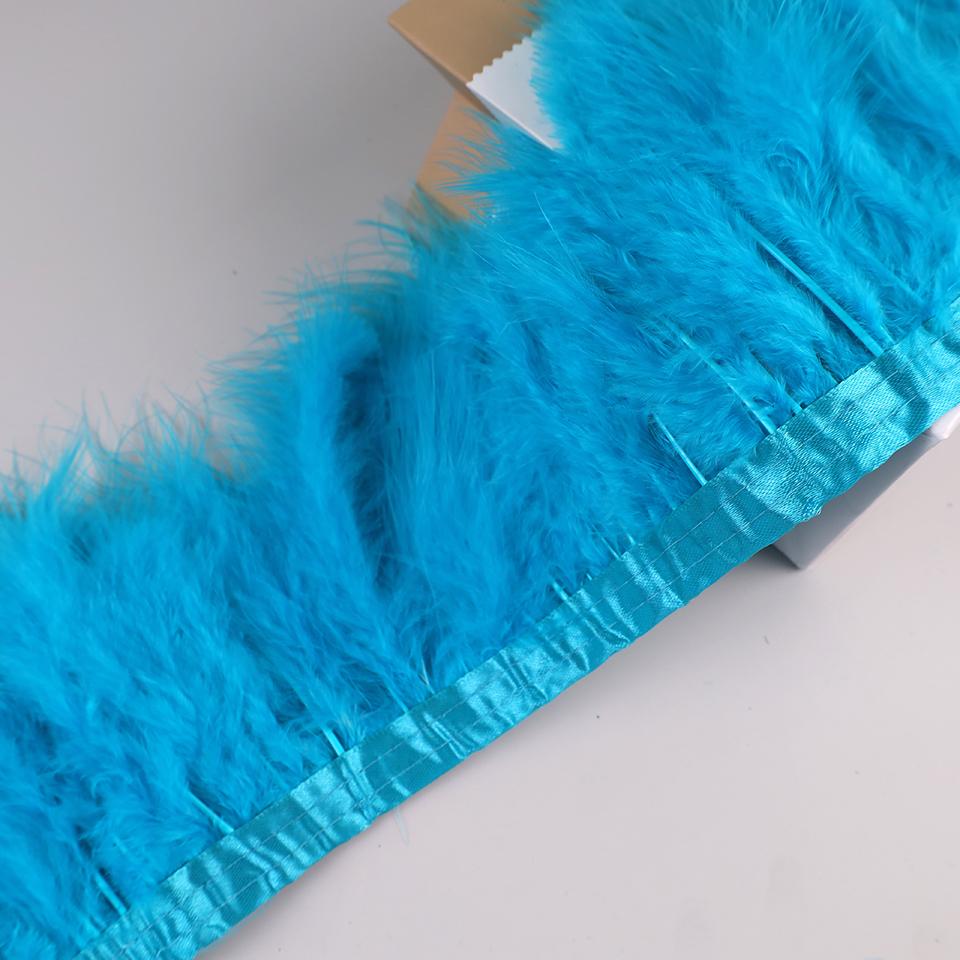 10 Meters Natural Turkey Marabou Feather Trim Ribbon Feather Fringe For Wedding Dress Decor Sewing Accessories Plumas