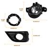 Front Bumper Driving Foglamp Set For Nissan March   Fog Light Assembly With Cover Wire Harness Switch Car Accessories