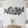 1pc Floral Metal Wall Decor Abstract Butterfly Flower Branch Laser Cut Ornament Home Art Housewarming Birthday Valentine Wedding Gift