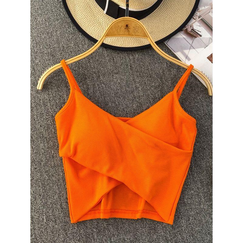 European and American Women's Clothing Silm Slimming and Short Cross Strap