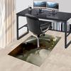 1pc Fire and Blood Office Carpet Chair Mats, Home Decor Mat Fantasy Theme Mat Durable Mat, Dragon Decor,Suitable for Fantasy Theme Lovers