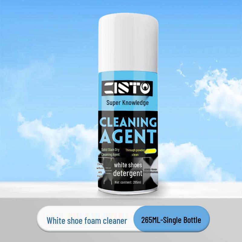 White Shoe Cleaner Foam: No-Wash Stain & Yellowing Remover, Dry Cleaning Mousse with Shoe Polishing Brush