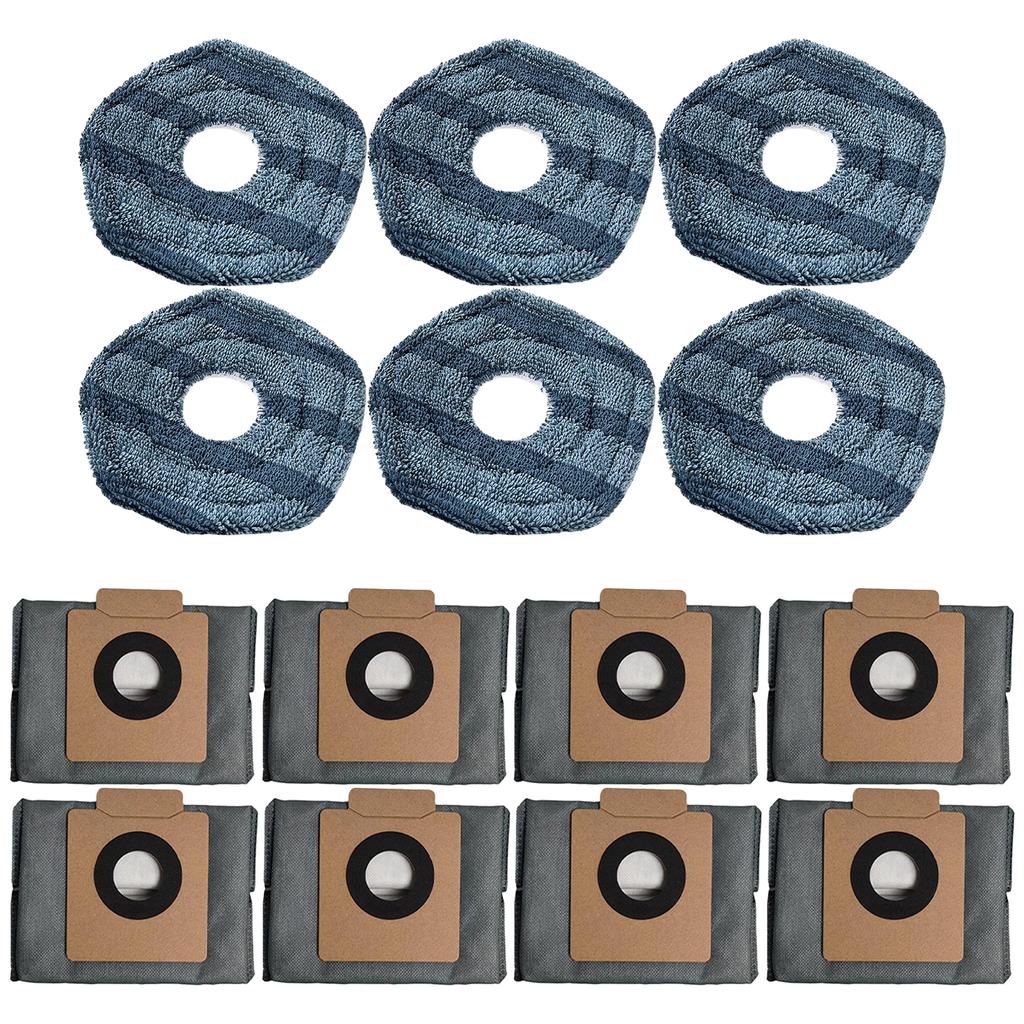 Mantenimiento de aspiradora multisuperficie incluye 6 mopas lavables y 8 bolsas de polvo desechables Accesorios para X10 Omni