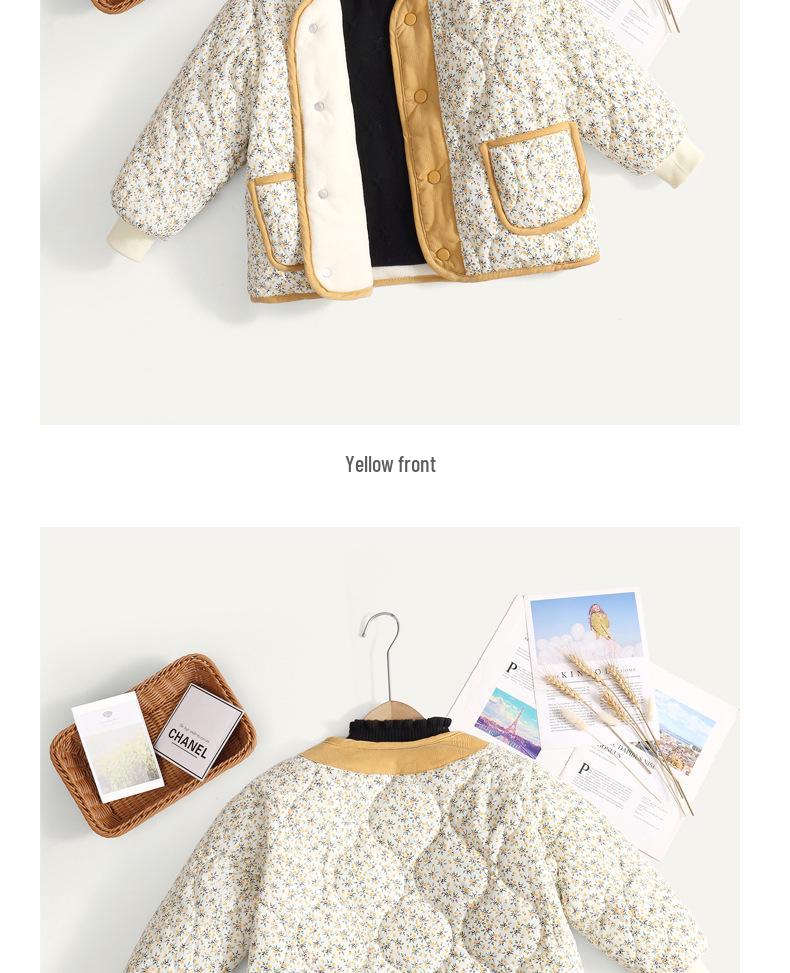 2025 Autumn & Winter Girls' Quilted Cotton Jacket: Fleece-Lined Baby & Children’s Outerwear