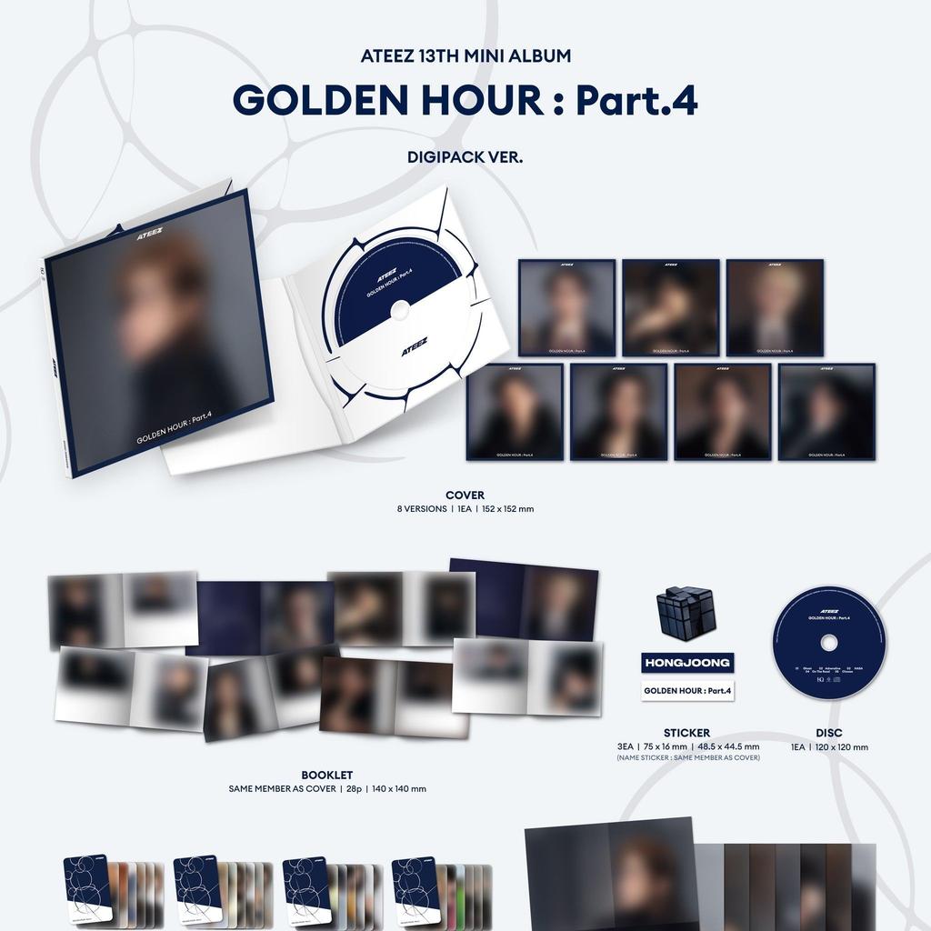 [Ready Stock] Ateez - 13th Mini Album [Golden Hour : Part.4] (Digipack Ver.)