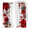 2pcs Sheer Polyester Vintage Christmas Dot Print Curtains for Living Room & Bedroom – All-Season Decor