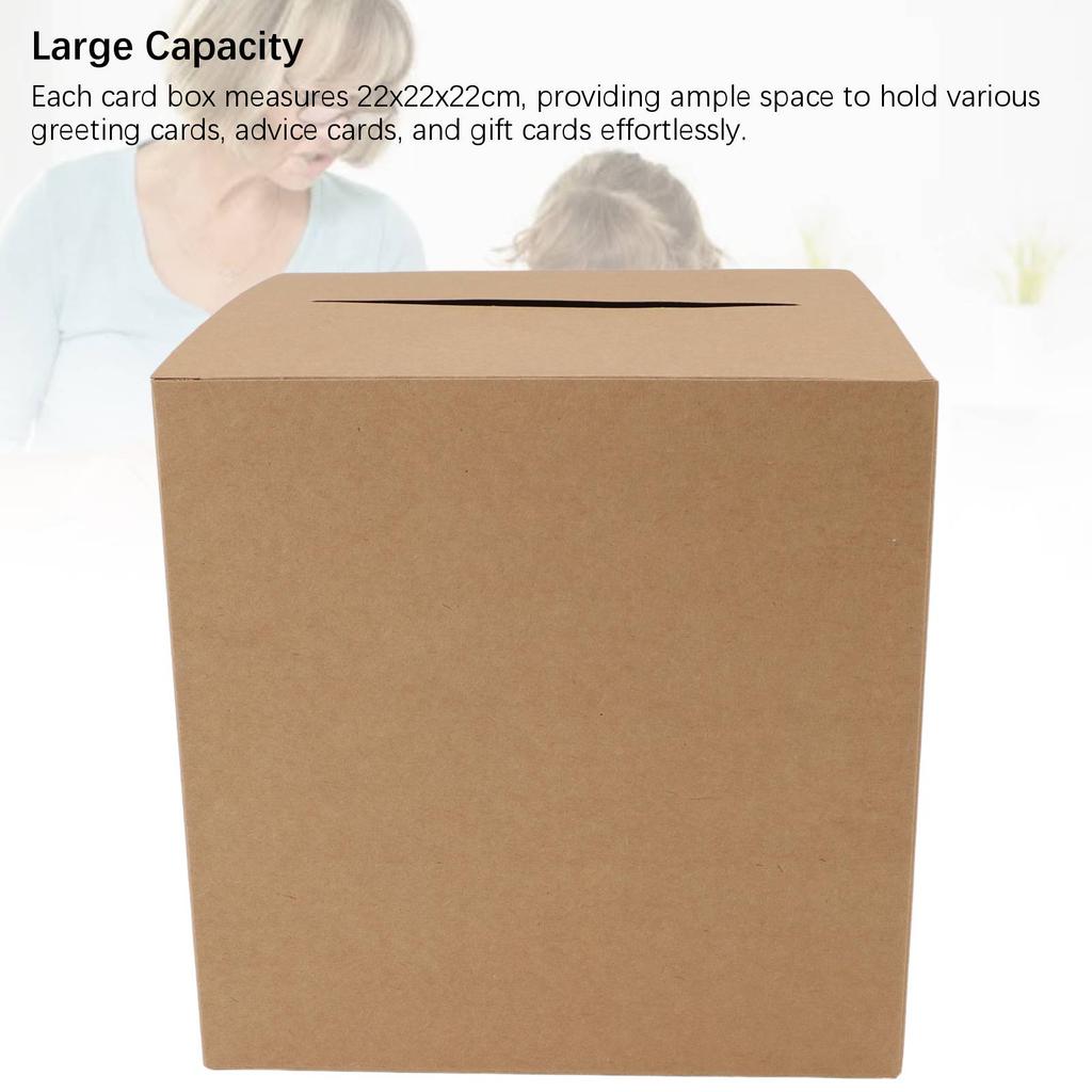 Wedding Card Box Paper Multifunctional Gift Card Receiving Box for Baby Showers Birthdays