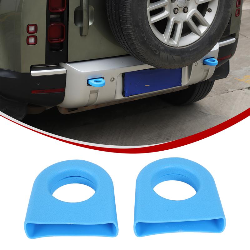 For Land Rover Defender 110 2020-2026 TPE Car Iron Tow Hook Rescue Rear Trailer Hook Protective Decorative Accessories