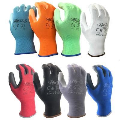 24 stück/12 Paare Arbeit Handschuhe Für PU Palm Beschichtung Sicherheit Schutz Handschuh Nitril Professionelle Sicherheit Lieferanten