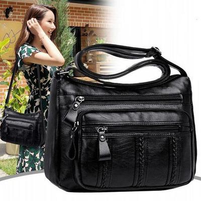 Women's Bag Lightweight Trend Handbags Ladies Multi Layer Shoulder Bags Soft PU Leather Fashion Versatile Crossbody Bag