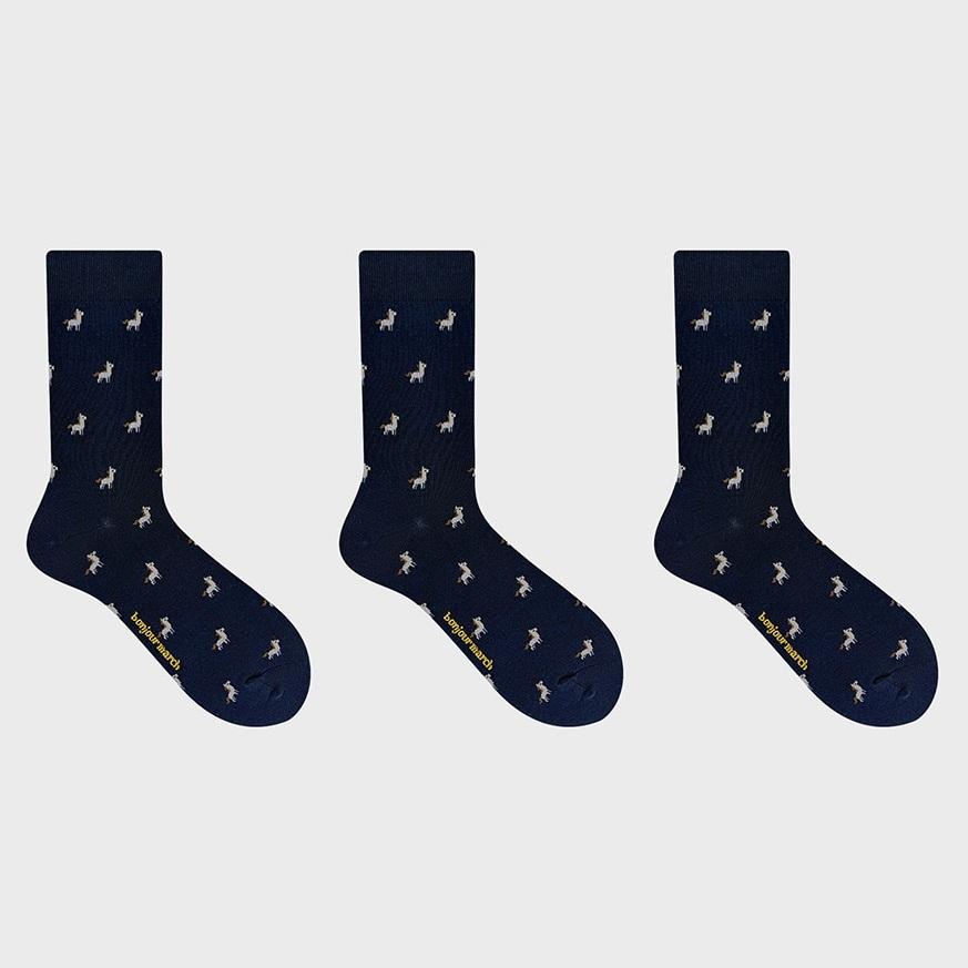 [BonjourMarch] 26SS Men’s Animal Pattern Socks - 3 Pair Set (Gift Packaging Included)