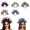 Elegant Style Halloween Rose Headband Vintage Crown Hair Hoop  Role Play Event
