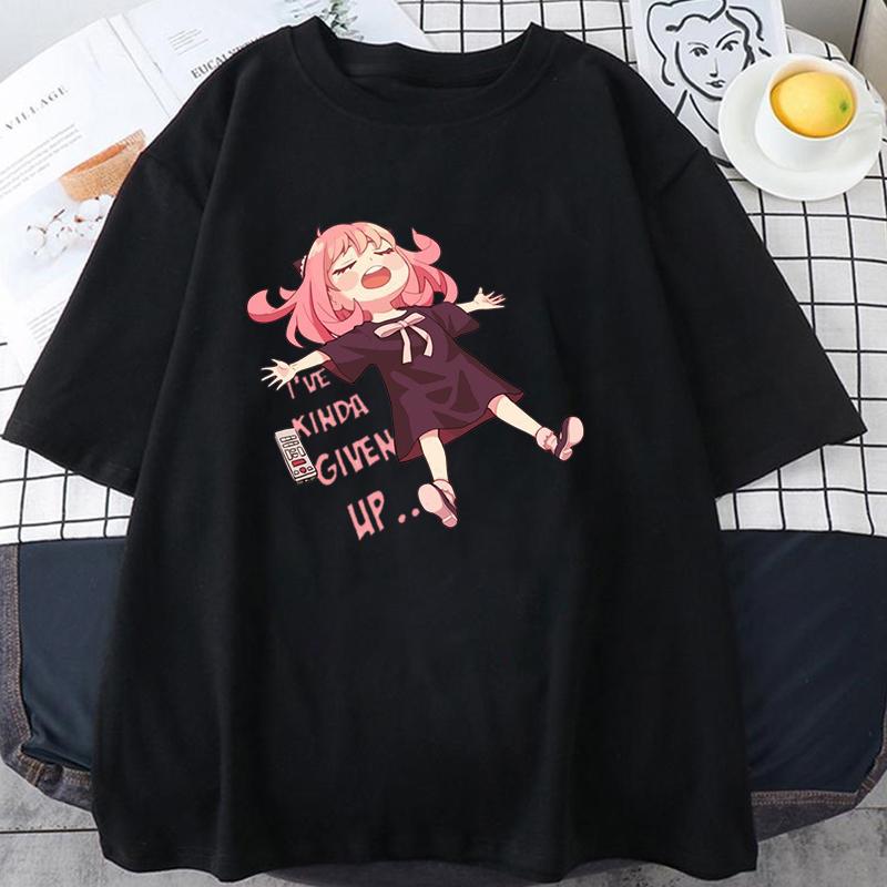 Funny Anime Anya Forger Printed T-shirts Fashion Women Men Summer Tee Shirt Unisex Casual Short Sleeve Round Neck Tops T-shirts