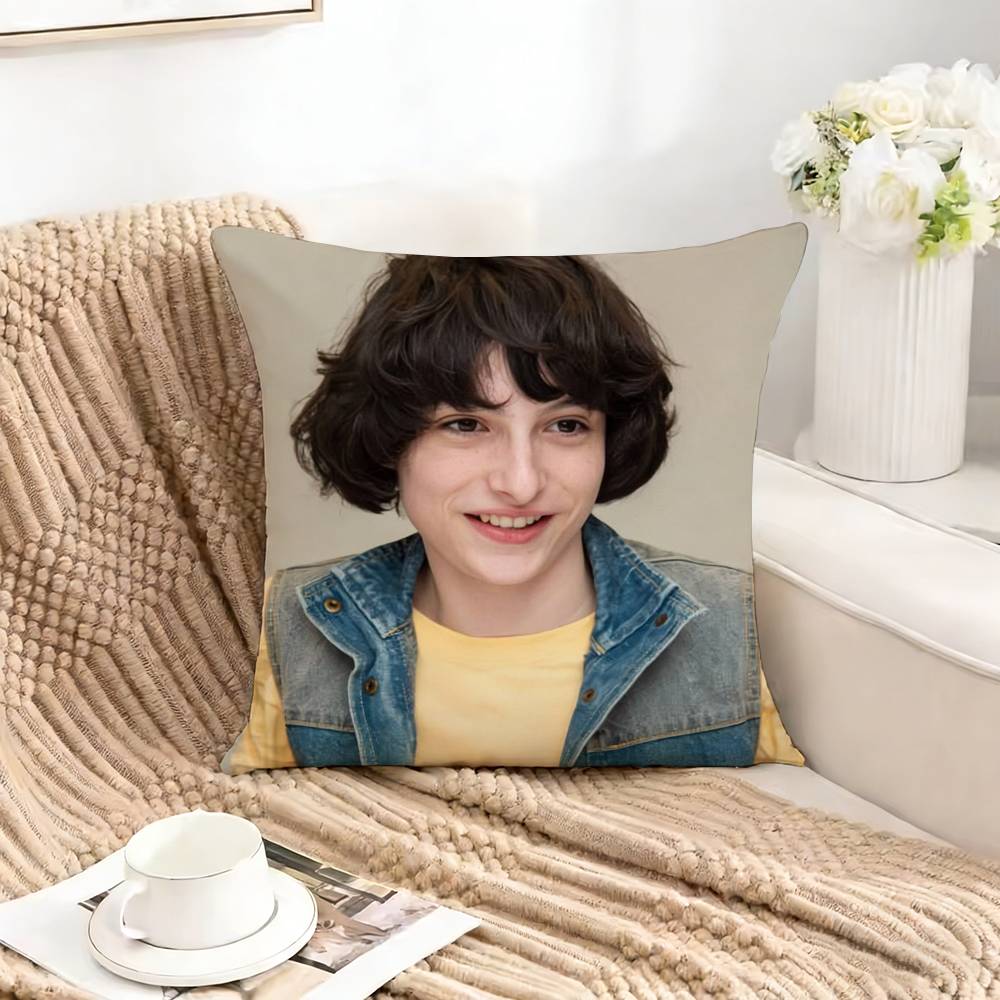Cool FFinn WWolfhardFW Square DoubleSided printed Pillow Case Bedroom Bedside Pillow Sofa Cushion Cover