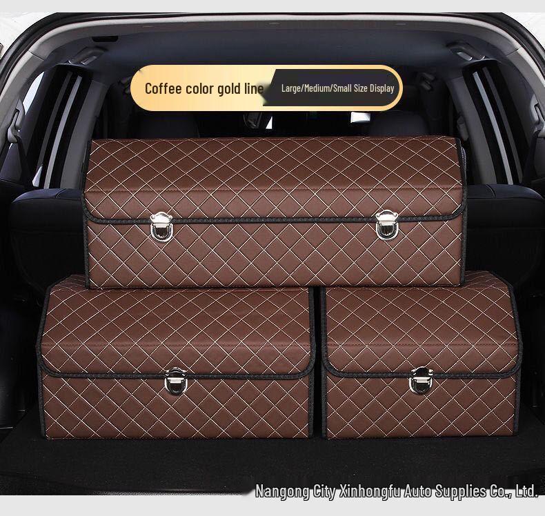 Car Trunk Organizer Box - Interior Sundries Storage Accessory 38x32x30