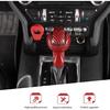 JeCar Red Carbon Fiber Gear Shift Knob Cover Trim for Ford Mustang 2015-2023 Interior Accessories