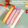 50/100 Peças Sacos Descartáveis para Picolé Tubos para Congelador Sem BPA com Fechos Zip e Funil À Prova de Vazamentos Molde DIY para Picolé para Picolés de Gelo Iogurte Suco Smoothies