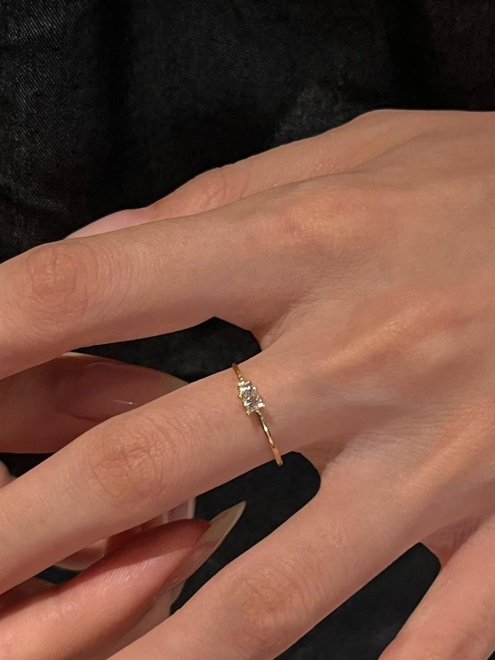 Ультратонкое кольцо-штабель из фианита - Модный и высококлассный дизайн Adjustable