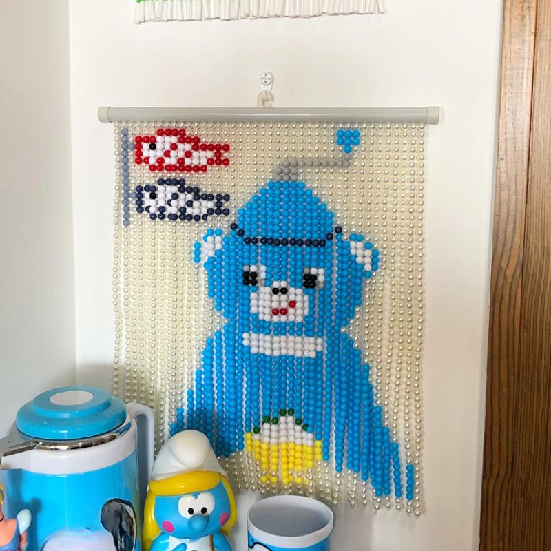 

Cartoon Bear Ice Crusher Hanging Ornaments for Room Decor Handmade Beads Wind Chimes Japan Style Creative Wall Decoration 2025